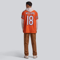 Caleb Williams Chicago Bears Football Jersey, Orange Elite Sportswear Jersey Shirt, Lightweight Breathable Athletic Jersey, Casual Gift for Men