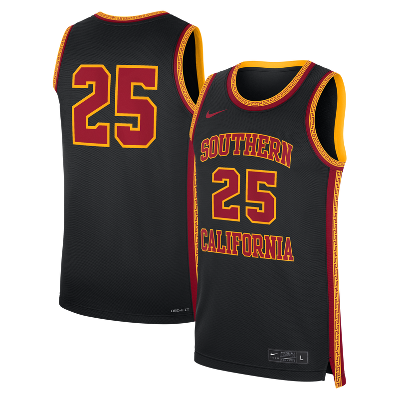 USC Trojans Basketball Jersey, Black Replica Alternate Sportswear Jersey Shirt, Sleeveless Athletic Tank Jersey, Casual Gift for Men