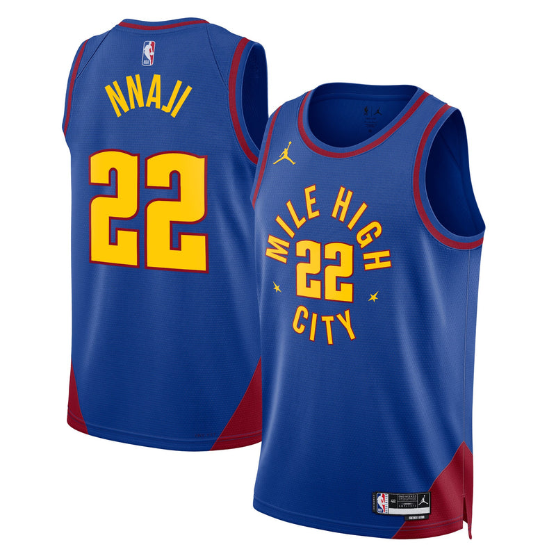 Zeke Nnaji Denver Nuggets Basketball Jersey, Blue Swingman Sportswear Jersey Shirt, Sleeveless Athletic Tank Jersey, Casual Gift for Men