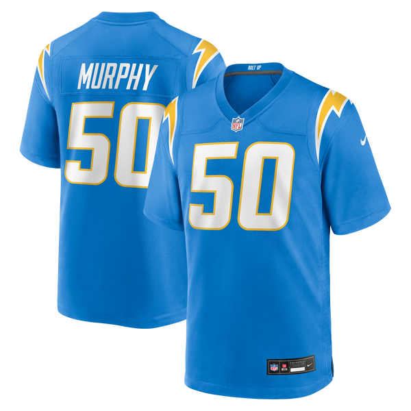 Los Angeles Chargers Caleb Murphy Powder Blue Team Game Jersey