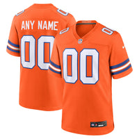 Denver Broncos Football Jersey, Orange Game Throwback Sportswear Jersey Shirt, Lightweight Breathable Athletic Jersey, Casual Gift for Men