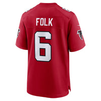 Nick Folk Atlanta Falcons Football Jersey, Red Game Sportswear Jersey Shirt, Lightweight Breathable Athletic Jersey, Casual Gift for Men