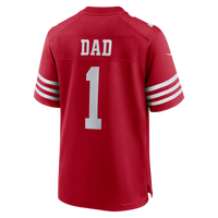 Number 1 Dad San Francisco 49ers Football Jersey, Scarlet Sportswear Jersey Shirt, Lightweight Breathable Athletic Jersey, Casual Gift for Men