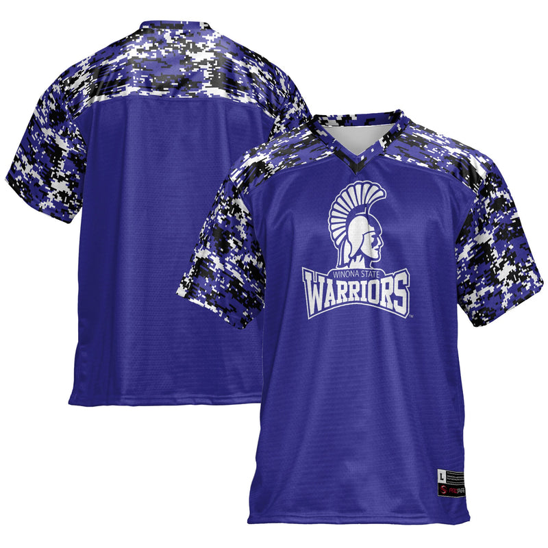 Winona State Warriors Football Jersey, Purple Sportswear Jersey Shirt, Lightweight Breathable Athletic Jersey, Casual Gift for Men