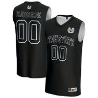 Utah State Aggies Basketball Jersey, Black Sportswear Jersey Shirt, Sleeveless Athletic Tank Jersey, Casual Gift for Men, Style 202981041