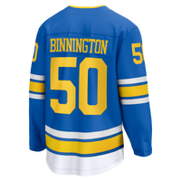 Jordan Binnington St. Louis Blues Hockey Jersey, Blue Breakaway Sportswear Jersey Shirt, Long Sleeve Hockey Sweater Jersey, Casual Gift for Men