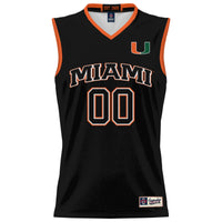 Miami Hurricanes Basketball Jersey, Black Lightweight Sportswear Jersey Shirt, Sleeveless Athletic Tank Jersey, Casual Gift for Men