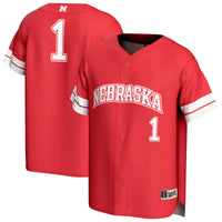 Nebraska Huskers Baseball Jersey, Scarlet Fashion Sportswear Jersey Shirt, Lightweight Breathable Athletic Jersey, Casual Gift for Men