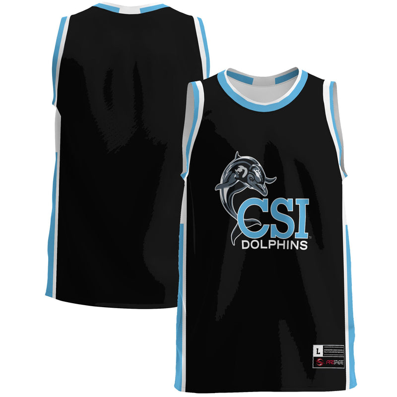 CUNY College of Staten Island Basketball Jersey, Light Blue Sportswear Jersey Shirt, Sleeveless Athletic Tank Jersey, Casual Gift for Men