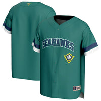 UNC Wilmington Seahawks Baseball Jersey, Teal Sportswear Jersey Shirt, Lightweight Breathable Athletic Jersey, Casual Gift for Men