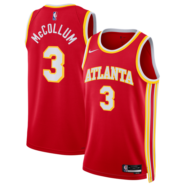 Atlanta Hawks Icon Edition Swingman Jersey - Red - CJ McCollum