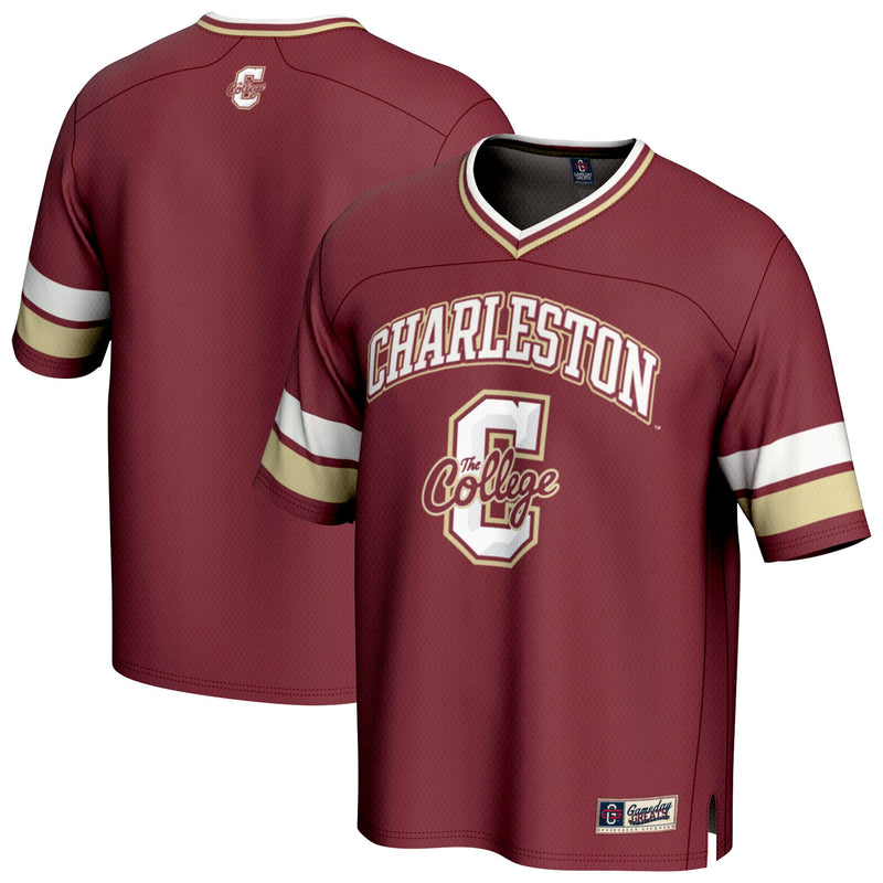 Charleston Cougars Football Jersey, Maroon Sportswear Jersey Shirt, Lightweight Breathable Athletic Jersey, Casual Gift for Men