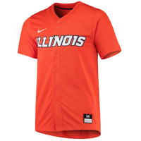 Illinois Fighting Illini Baseball Jersey, Orange Replica Sportswear Jersey Shirt, Lightweight Breathable Athletic Jersey, Casual Gift for Men