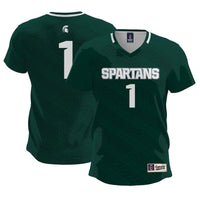 Michigan State Spartans Soccer Jersey, Green Sportswear Jersey Shirt, Lightweight Breathable Athletic Jersey, Casual Gift for Men, Style 5333397