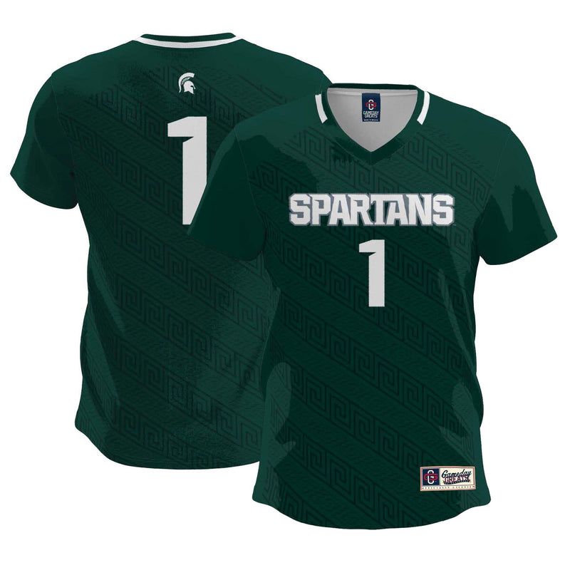 Michigan State Spartans Soccer Jersey, Green Sportswear Jersey Shirt, Lightweight Breathable Athletic Jersey, Casual Gift for Men, Style 5333397