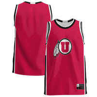 Utah Utes Basketball Jersey, Red Lightweight Sportswear Jersey Shirt, Sleeveless Athletic Tank Jersey, Casual Gift for Men