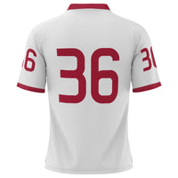 Harvard Crimson Football Jersey, White Sportswear Jersey Shirt, Lightweight Breathable Athletic Jersey, Casual Gift for Men