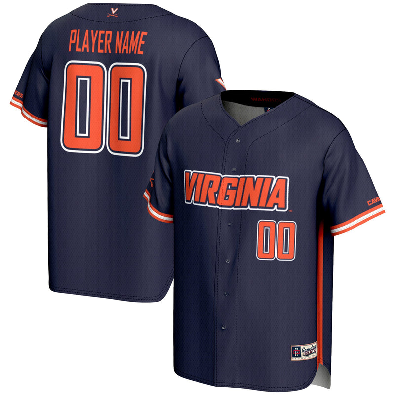 Virginia Cavaliers Baseball Jersey, Navy Sportswear Jersey Shirt, Lightweight Breathable Athletic Jersey, Casual Gift for Men, Style 200097242