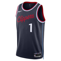 Keaton Wagler LA Clippers Basketball Jersey, Navy Replica Swingman Sportswear Jersey Shirt, Sleeveless Athletic Tank Jersey, Casual Gift for Men