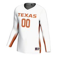 Texas Longhorns Volleyball Jersey, White Sportswear Jersey Shirt, Lightweight Breathable Athletic Jersey, Casual Gift for Men, Style 200461827
