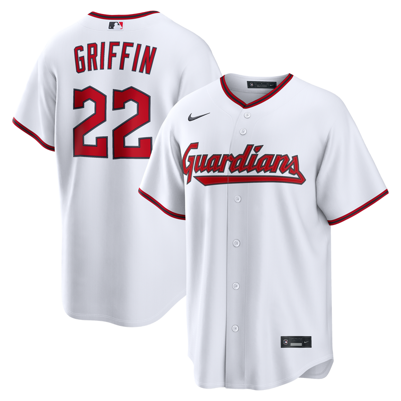 Foster Griffin Cleveland Guardians Baseball Jersey, White Sportswear Jersey Shirt, Lightweight Breathable Athletic Jersey, Casual Gift for Men