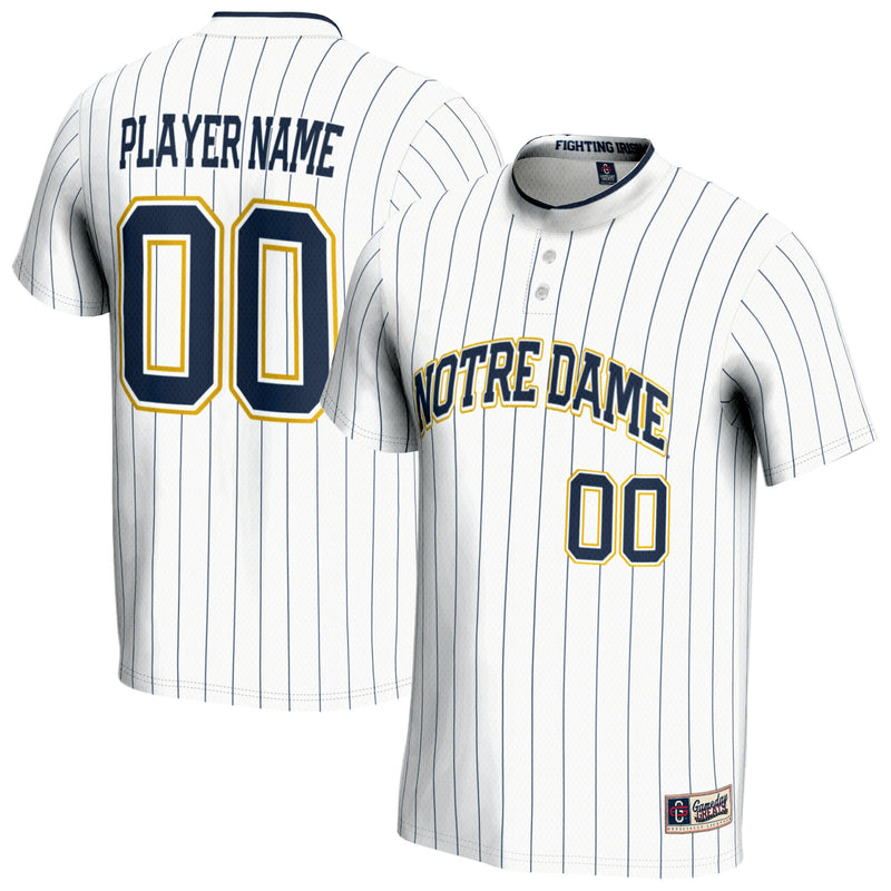 Notre Dame Fighting Irish Softball Jersey, White Sportswear Jersey Shirt, Lightweight Breathable Athletic Jersey, Casual Gift for Men