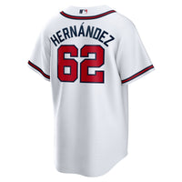 Daysbel Hernandez Atlanta Braves Baseball Jersey, White Sportswear Jersey Shirt, Lightweight Breathable Athletic Jersey, Casual Gift for Men