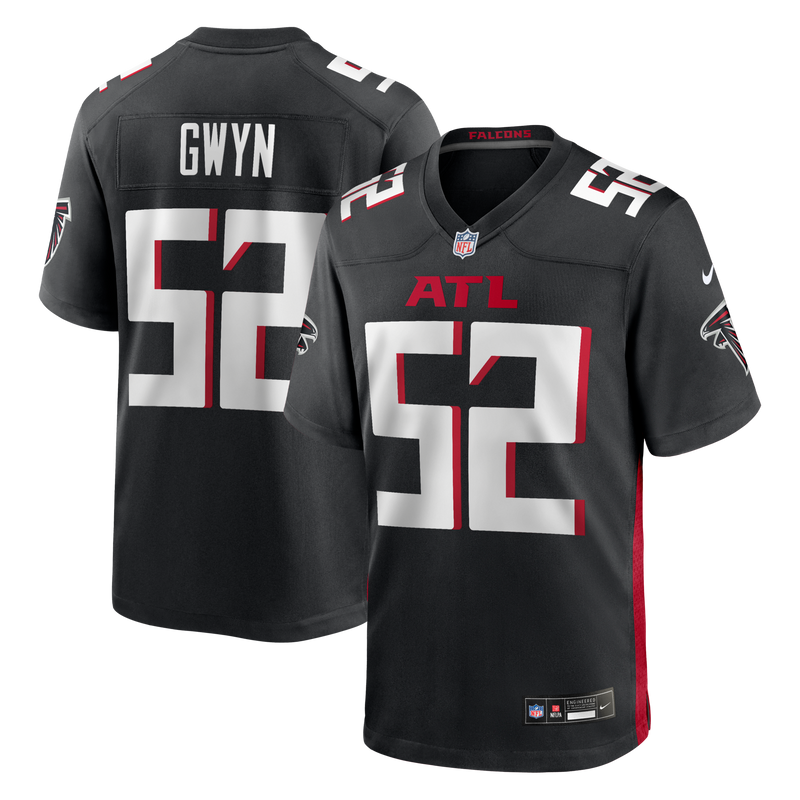 Jovaughn Gwyn Atlanta Falcons Football Jersey, Black Game Sportswear Jersey Shirt, Lightweight Breathable Athletic Jersey, Casual Gift for Men