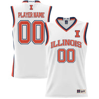Illinois Fighting Illini Basketball Jersey, White Lightweight Sportswear Jersey Shirt, Sleeveless Athletic Tank Jersey, Casual Gift for Men
