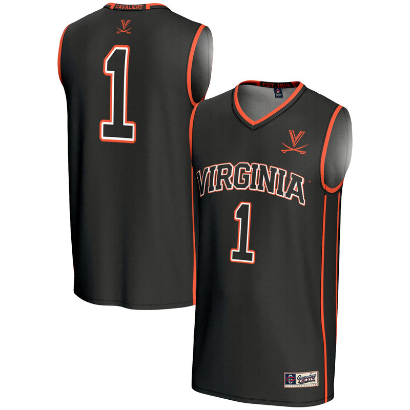 Virginia Cavaliers Basketball Jersey, Black Lightweight Sportswear Jersey Shirt, Sleeveless Athletic Tank Jersey, Casual Gift for Men