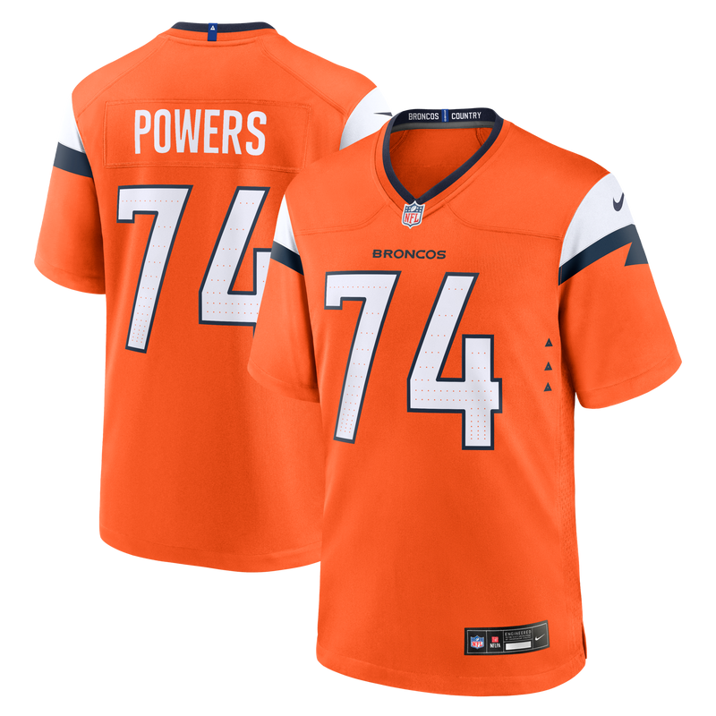 Ben Powers Denver Broncos Football Jersey, Orange Game Sportswear Jersey Shirt, Lightweight Breathable Athletic Jersey, Casual Gift for Men