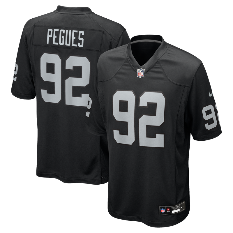 JJ Pegues Las Vegas Raiders Football Jersey, Black Game Sportswear Jersey Shirt, Lightweight Breathable Athletic Jersey, Casual Gift for Men