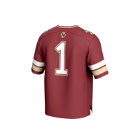 Boston Football Jersey, Maroon Fashion Lightweight Sportswear Jersey Shirt, Lightweight Breathable Athletic Jersey, Casual Gift for Men
