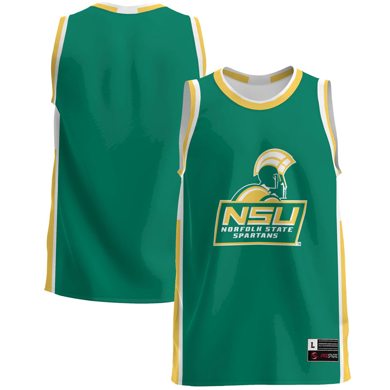 Norfolk State Spartans Basketball Jersey, Green Lightweight Sportswear Jersey Shirt, Sleeveless Athletic Tank Jersey, Casual Gift for Men