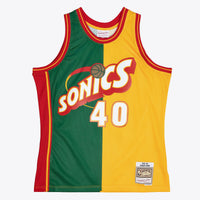Seattle Supersonics Basketball Jersey, Green/Yellow Swingman Sportswear Jersey Shirt, Sleeveless Athletic Tank Jersey, Casual Gift for Men