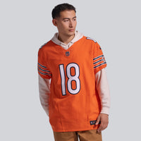 Caleb Williams Chicago Bears Football Jersey, Orange Elite Sportswear Jersey Shirt, Lightweight Breathable Athletic Jersey, Casual Gift for Men