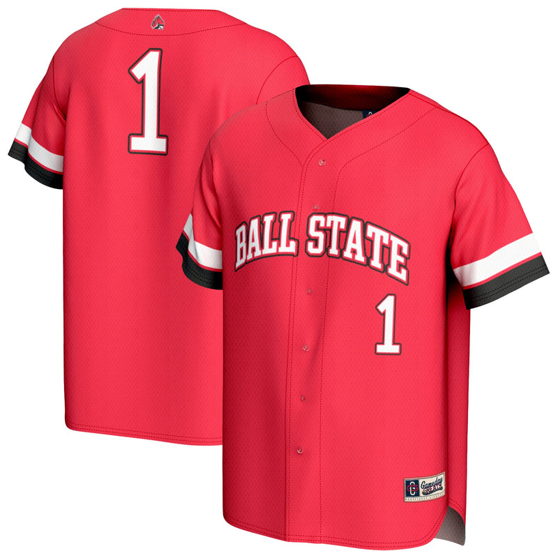 Ball State Cardinals Baseball Jersey, Sportswear Jersey Shirt, Lightweight Breathable Athletic Jersey, Casual Gift for Men, Style 202497520
