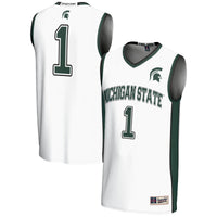 Michigan State Spartans Basketball Jersey, White Lightweight Sportswear Jersey Shirt, Sleeveless Athletic Tank Jersey, Casual Gift for Men