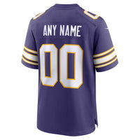 Minnesota Vikings Football Jersey, Purple Game Classic Sportswear Jersey Shirt, Lightweight Breathable Athletic Jersey, Casual Gift for Men