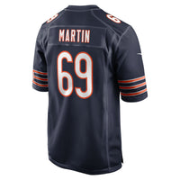 Jeremiah Martin Chicago Bears Football Jersey, Navy Game Sportswear Jersey Shirt, Lightweight Breathable Athletic Jersey, Casual Gift for Men