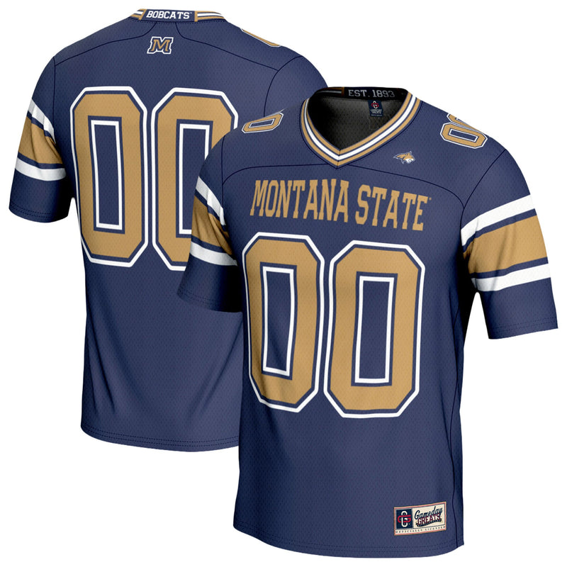 Montana State Bobcats Lightweight Football Jersey, Navy Sportswear Jersey Shirt, Lightweight Breathable Athletic Jersey, Casual Gift for Men