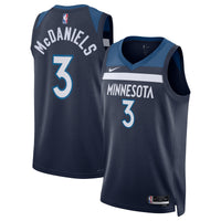 Jaden McDaniels Minnesota Timberwolves Basketball Jersey, Navy Sportswear Jersey Shirt, Sleeveless Athletic Tank Jersey, Casual Gift for Men