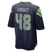 Tyrice Knight Seattle Seahawks Football Jersey, Navy Game Sportswear Jersey Shirt, Lightweight Breathable Athletic Jersey, Casual Gift for Men