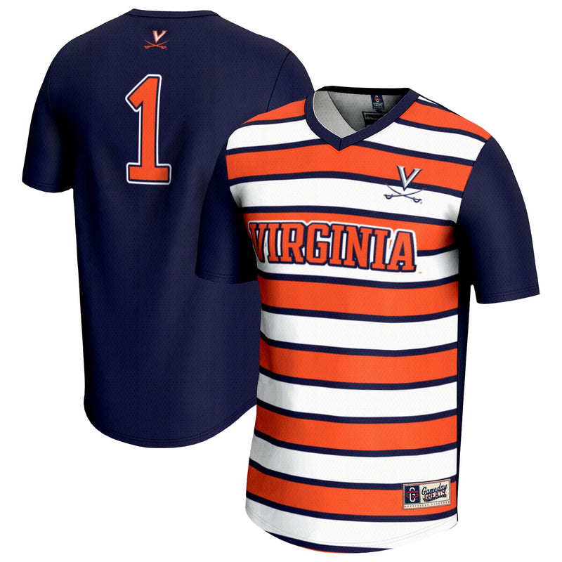Virginia Cavaliers Soccer Jersey, Navy Sportswear Jersey Shirt, Lightweight Breathable Athletic Jersey, Casual Gift for Men, Style 203152691