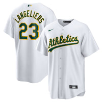 Shea Langeliers Athletics Baseball Jersey, White Replica Sportswear Jersey Shirt, Lightweight Breathable Athletic Jersey, Casual Gift for Men