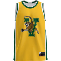 Vermont Catamounts Basketball Jersey, Green Lightweight Sportswear Jersey Shirt, Sleeveless Athletic Tank Jersey, Casual Gift for Men