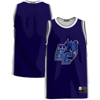 Southern Connecticut State Owls Basketball Jersey, Blue Sportswear Jersey Shirt, Sleeveless Athletic Tank Jersey, Casual Gift for Men