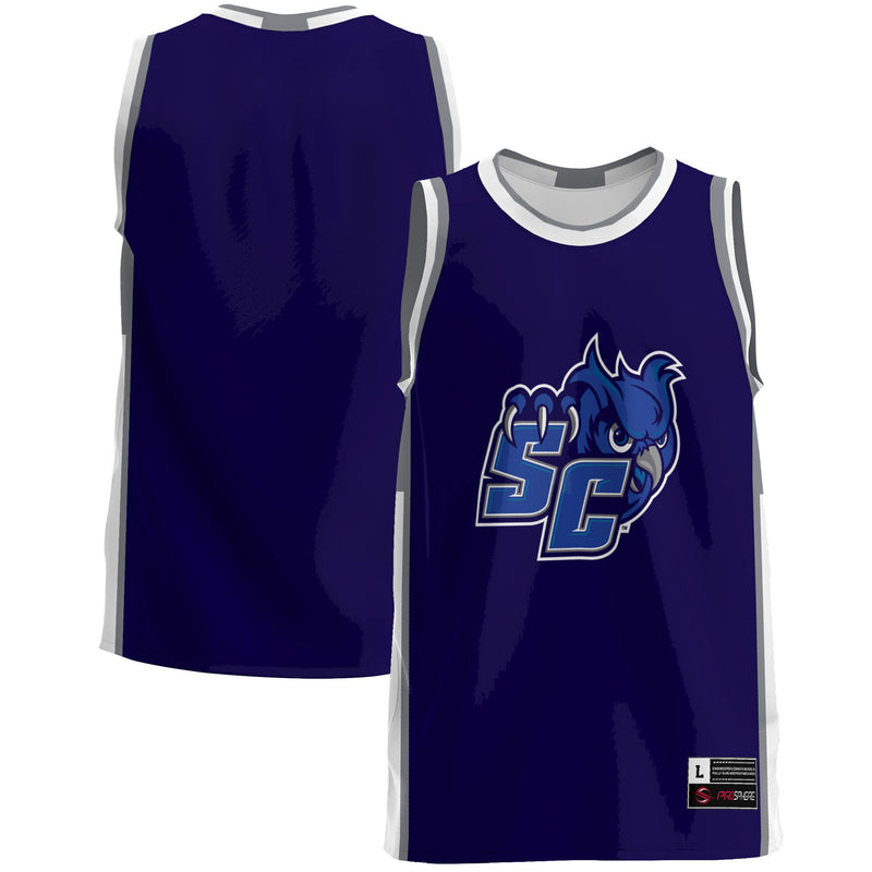 Southern Connecticut State Owls Basketball Jersey, Blue Sportswear Jersey Shirt, Sleeveless Athletic Tank Jersey, Casual Gift for Men