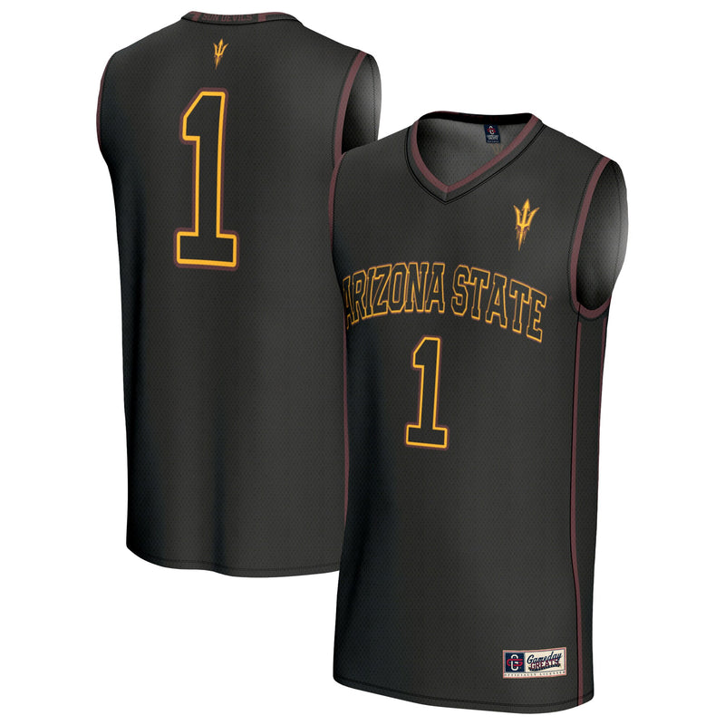 Arizona State Sun Devils Basketball Jersey, Black Fashion Sportswear Jersey Shirt, Sleeveless Athletic Tank Jersey, Casual Gift for Men