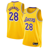 Rui Hachimura Los Angeles Lakers Basketball Jersey, Gold Swingman Sportswear Jersey Shirt, Sleeveless Athletic Tank Jersey, Casual Gift for Men